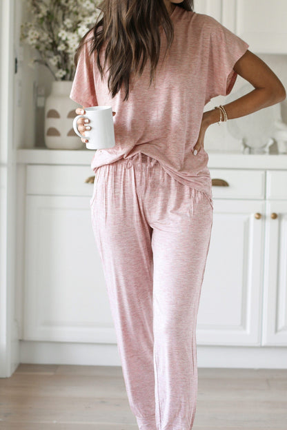 Short Sleeve T-shirt Sweatpants Set