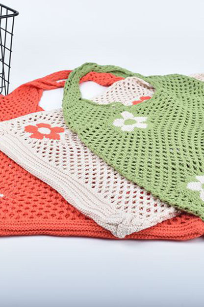 Small Flower Hollow-out Crochet Bag