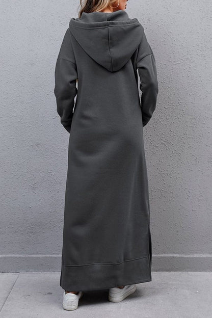 Xara Elevated Hoodie Dress with a Slit Hem Boutique Collection