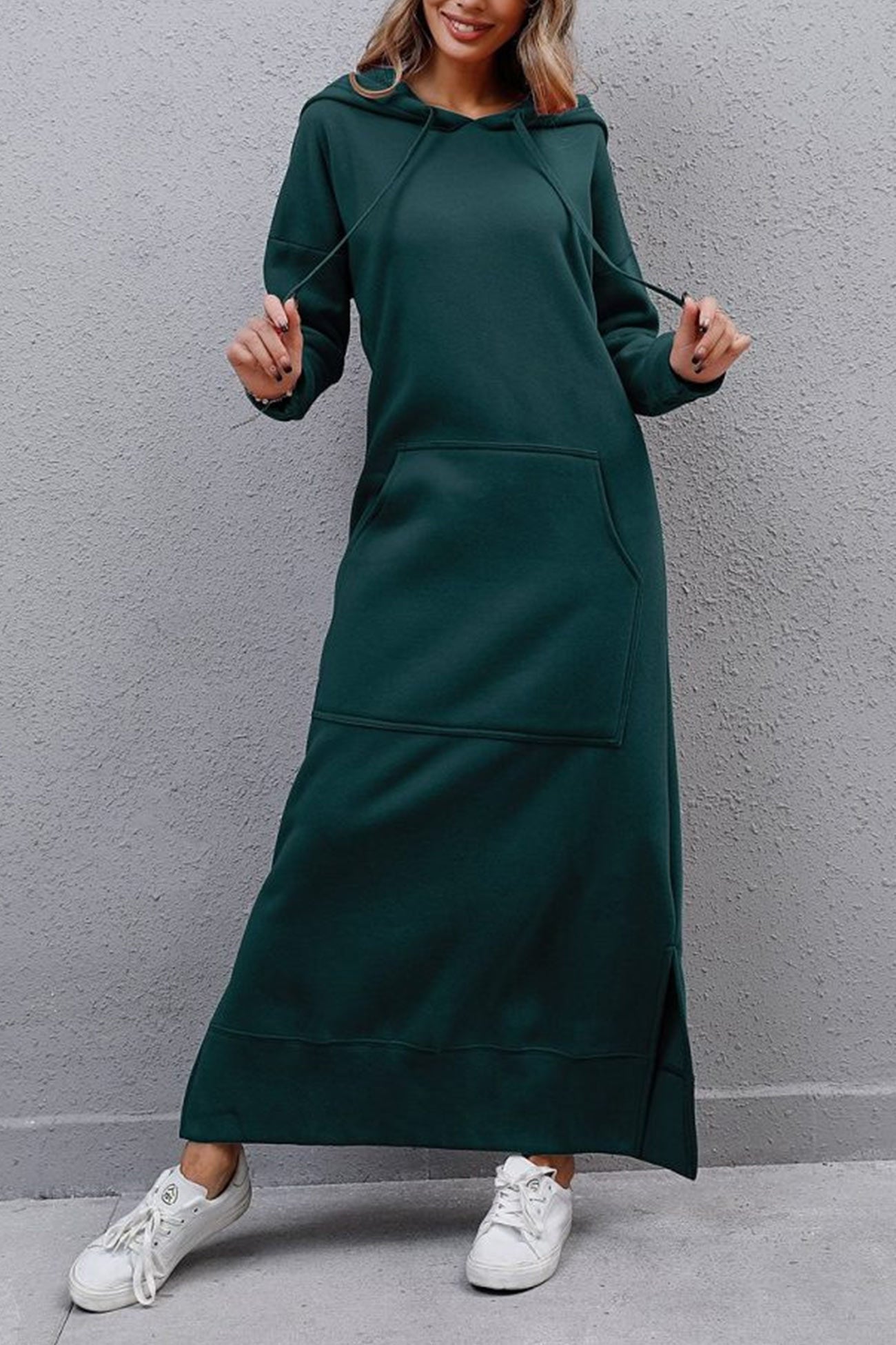Xara Elevated Hoodie Dress with a Slit Hem Boutique Collection
