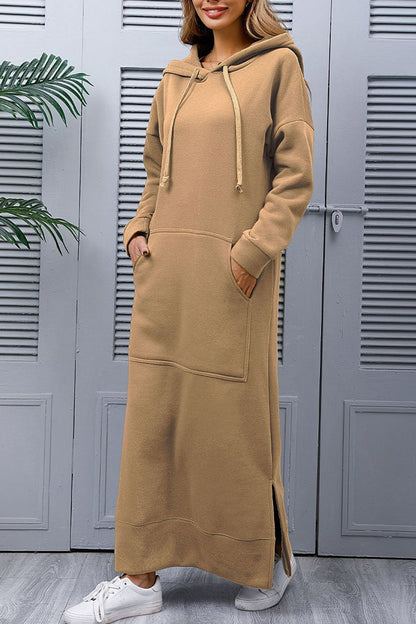 Xara Elevated Hoodie Dress with a Slit Hem Boutique Collection