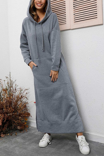 Xara Elevated Hoodie Dress with a Slit Hem Boutique Collection