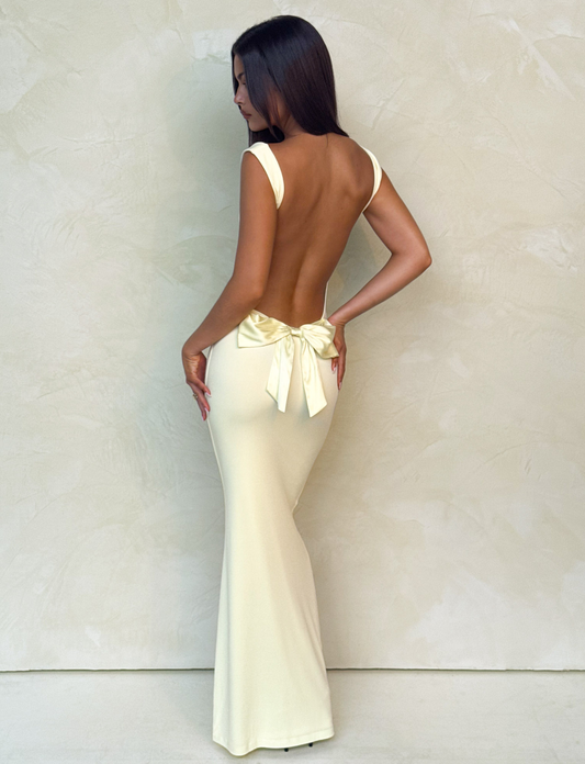 ZITA MAXI DRESS - LEMON