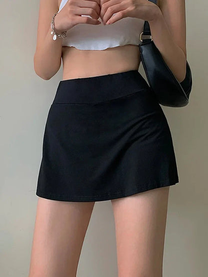 High Waist Tennis Skirt Girl Summer Aline Mini Skirt