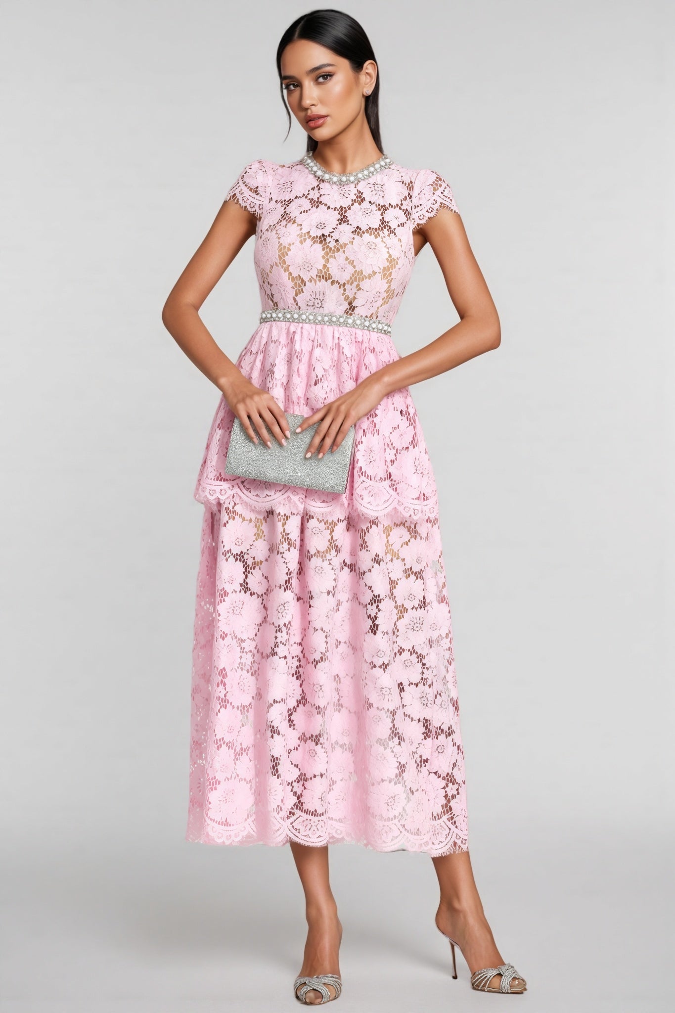 Reign Pink Lace Madi Dress