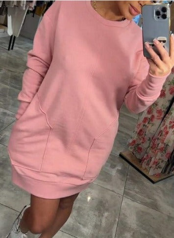 Contemporary Nina Comfortable Oversized Sweatshirt Dress for Modern Fashion Wear
