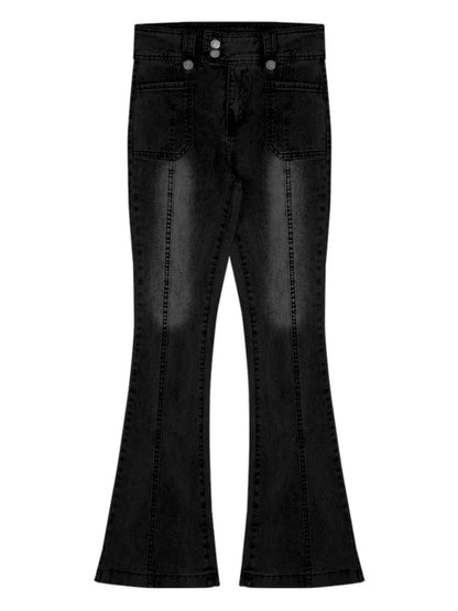 Chic Skinny Flare Winter Y2K High Waist Casual Jeans