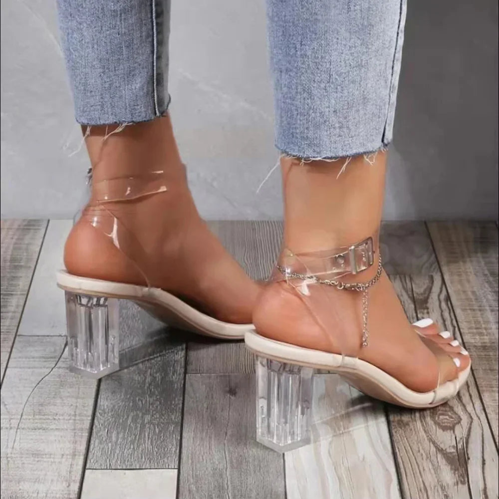Korean  Pointed Fashion Apricot Black Color Block Elegant Low Heel Pumps