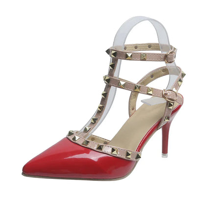 Rivets Thick Fine Pointed  Nightclub High-Heeled High Heel