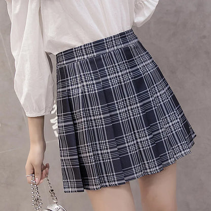 Aline Student Plaid Pleated Dance Mini Girls Kawaii Skirt