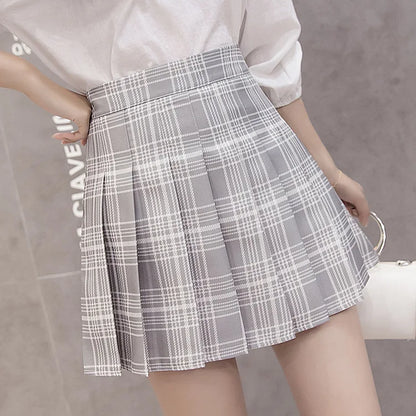 Aline Student Plaid Pleated Dance Mini Girls Kawaii Skirt