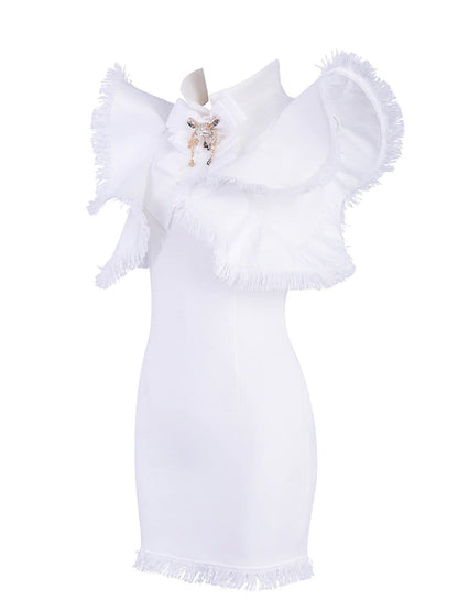 WHITEHAVEN Bodycon Mini Dress in White