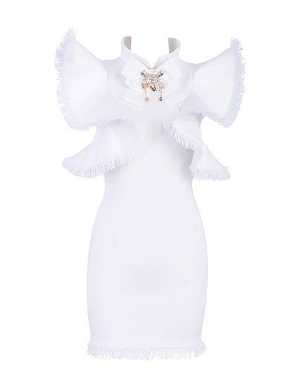 WHITEHAVEN Bodycon Mini Dress in White