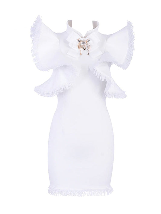 WHITEHAVEN Bodycon Mini Dress in White