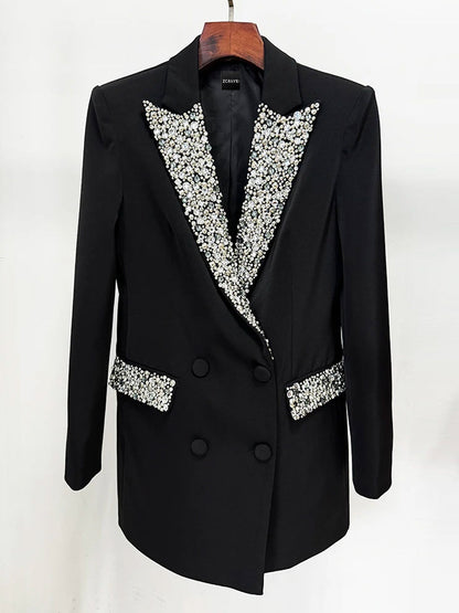 AMANZE Crystal Embellished Blazer Mini Dress