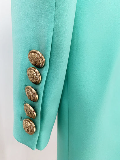 KAJENE Blazer Dress in Turquoise