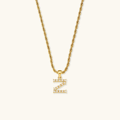 Aurora Pearl Initial Necklace