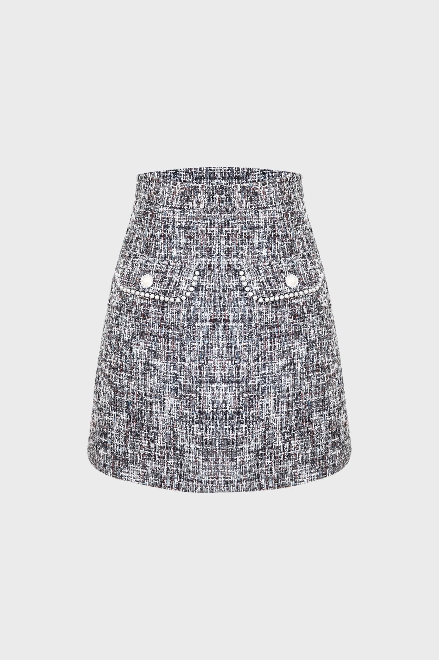 Black Fake Pocket Skirt