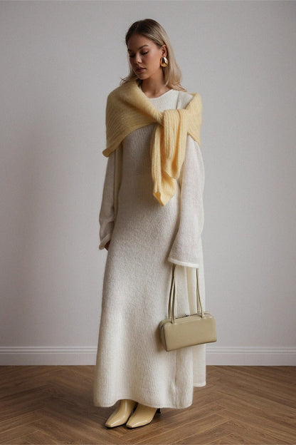 Cardigan Sleeveless Dress Knit Set