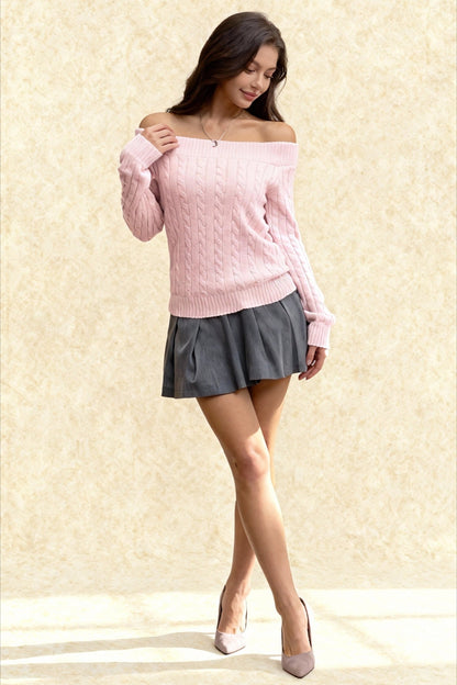 Edgy LongSleeve Knit Sweater