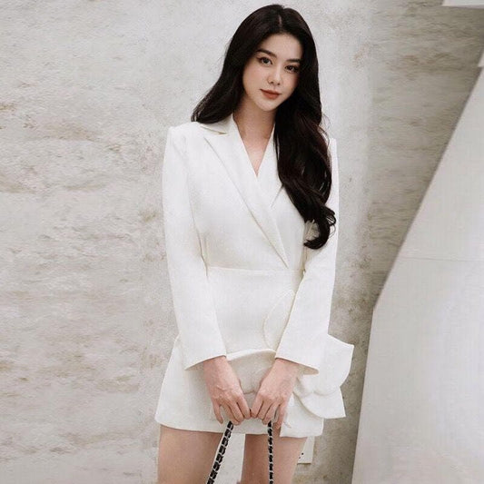 Abbie Solid Blazer Dress