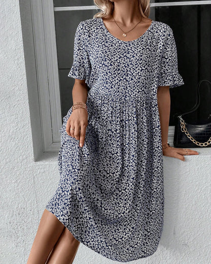 Adrianna Premium Floral Midi Dress Everyday Luxe Edit
