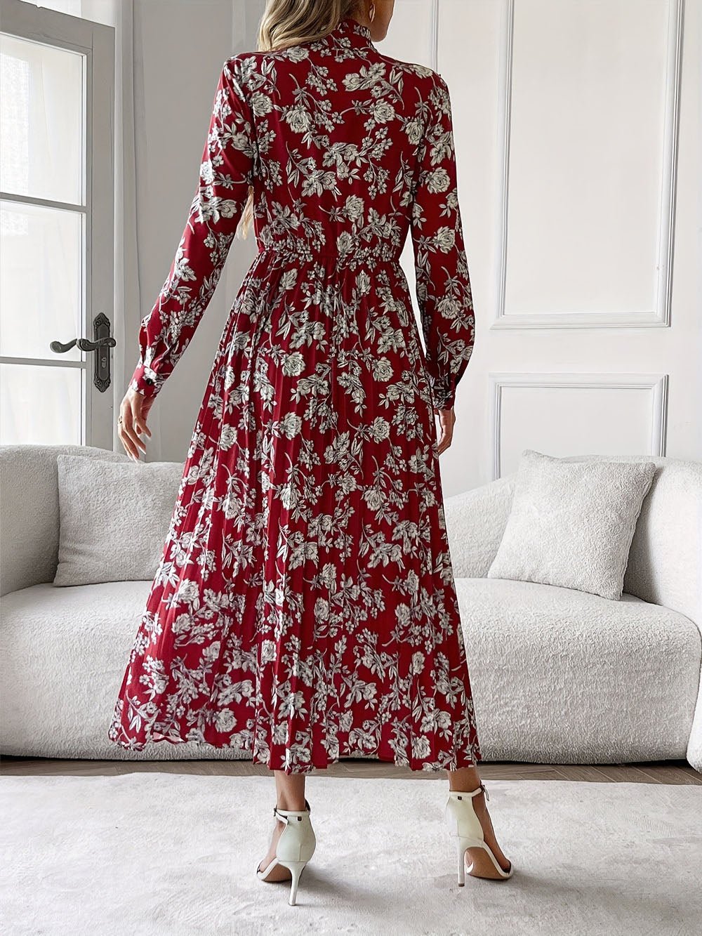 Alaia Long Sleeve Midi Dress