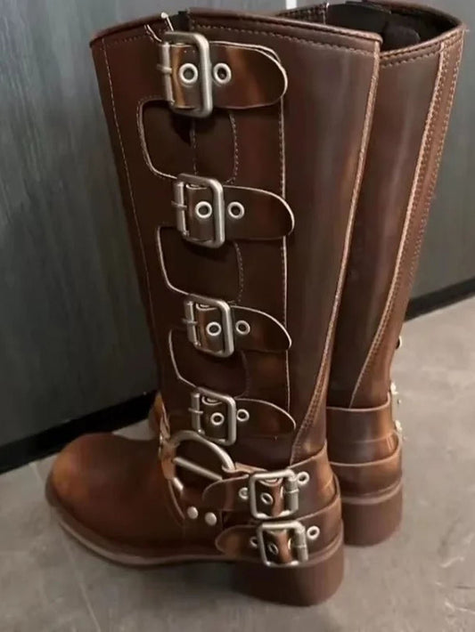 Alexandra Cowboy Leather Boot