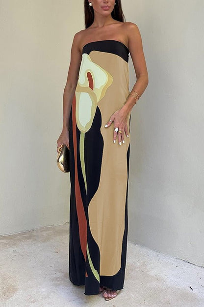Aeliana Loose Fit Floral Maxi Dress for Women Easy Wear Style
