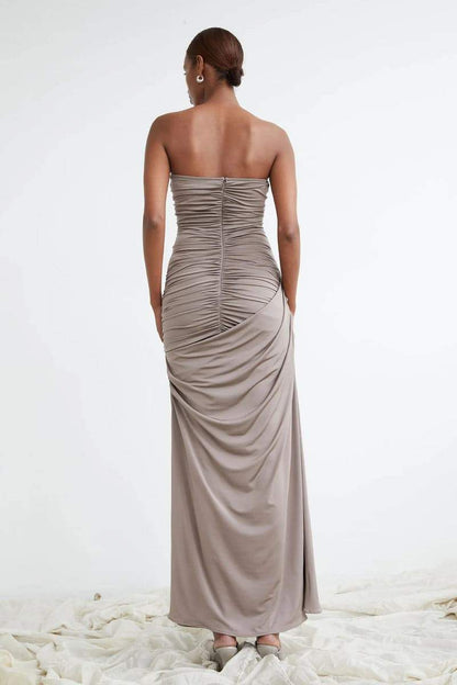 Jenni Effortless Ruffled V Neck Maxi Dress Chic Silhouette Collection