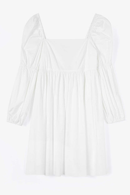 Alexis White Puff Sleeve Mini Dress