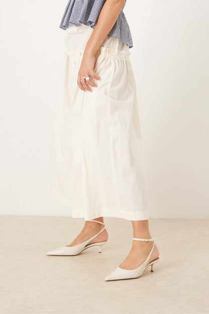 White Pointed-Toe Stiletto Sandals