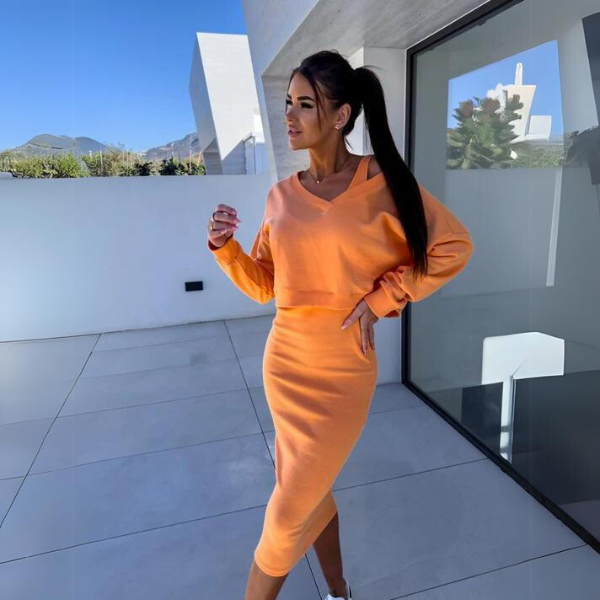 Yanet Elevated Sweater and Dress Set Evening Wear Edit