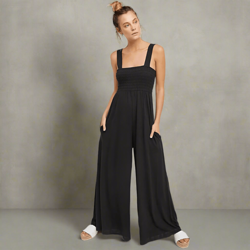 Boho Sleeveless Loose Wide Leg Romper Jumpsuit