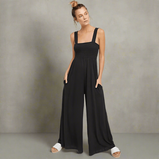 Boho Sleeveless Loose Wide Leg Romper Jumpsuit