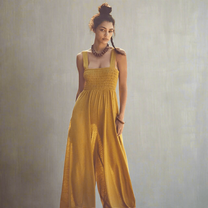 Boho Sleeveless Loose Wide Leg Romper Jumpsuit