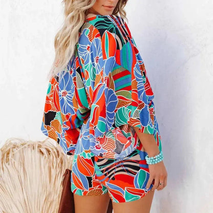 Boho Floral Print Romper
