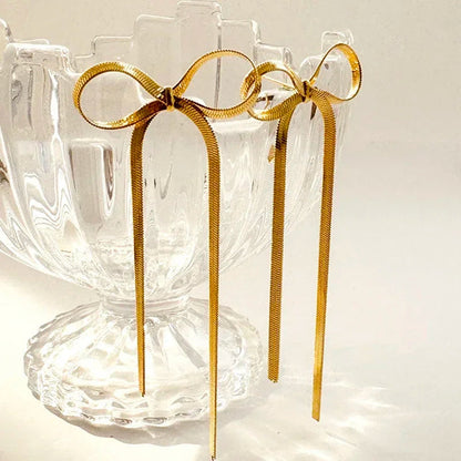 Luxe Bow Hoop Earrings
