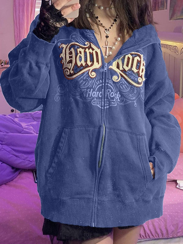 Hard Rock Graphic Zip Up Hoodie