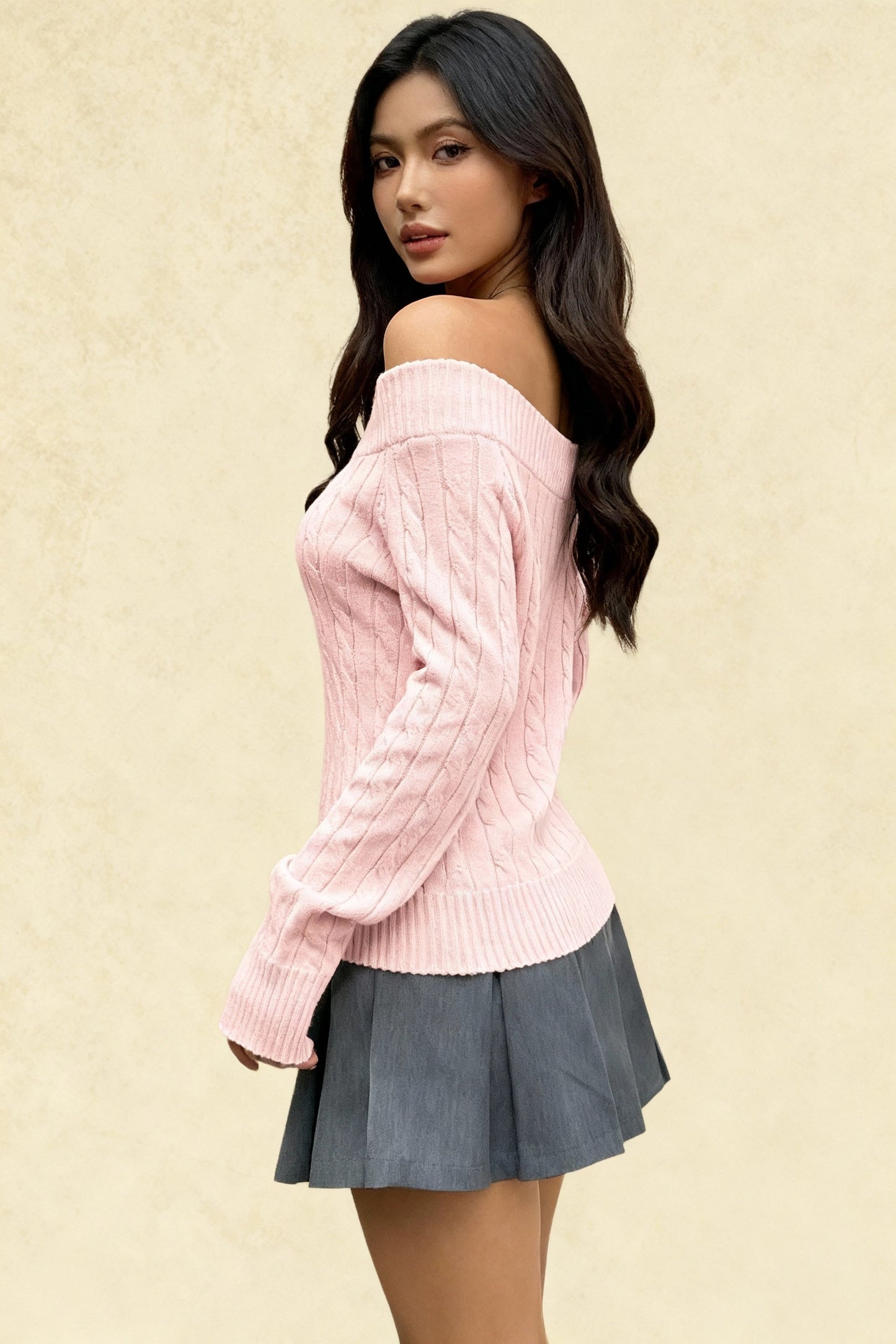 Edgy LongSleeve Knit Sweater