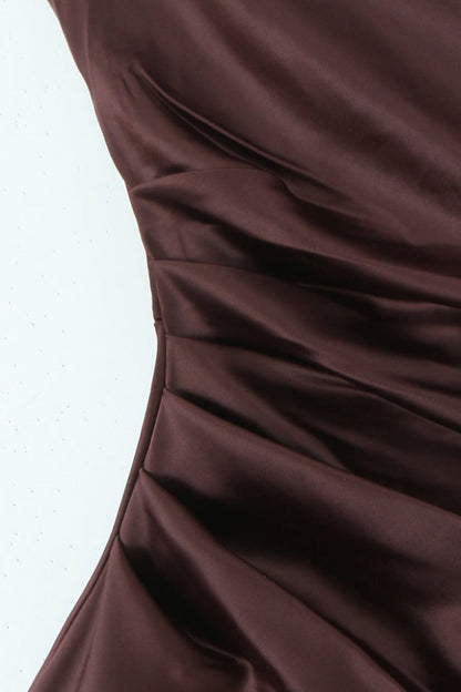 Square Neck Tie Waist Bodycon Mermaid Prom Dress