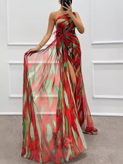 Rose Chiffon Maxi
