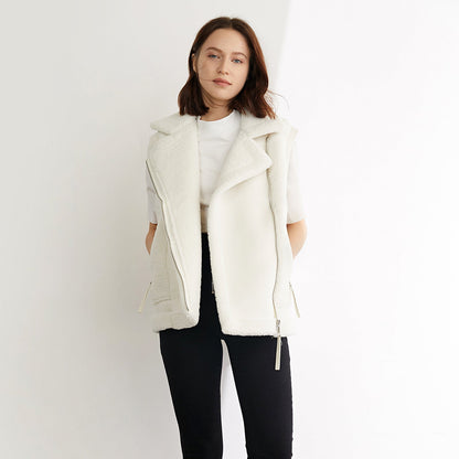 Evans Beige Teddy Vest