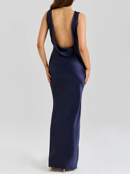 Camilla Satin Cowl Maxi Dress