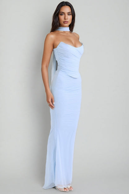 Freyalt Bluebell Fluted Hem Maxi Dress Set