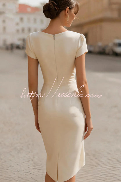 A-line Pleated Bodycon Dress