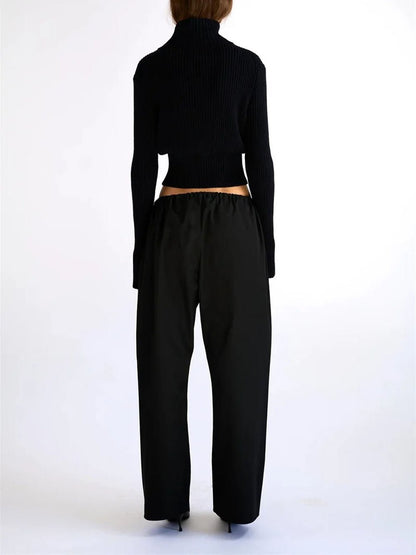 Claire Zip Turtleneck Knit Cardigan