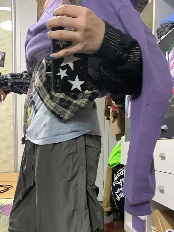 Street Thorn Print  Oversized Hoodie