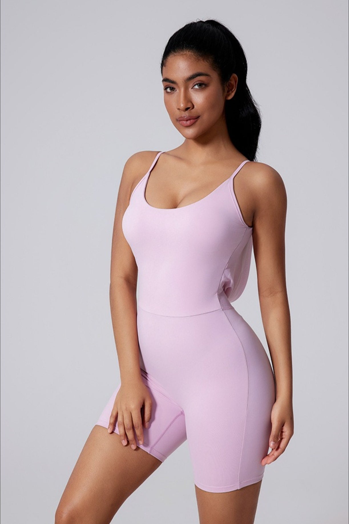 Backless Sexy Slim Butt Lifting Yoga Short Jumpsuit