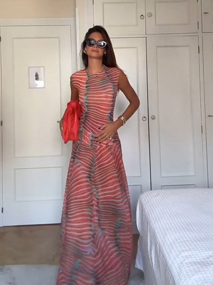 Sunset Wave Stripe Two Set